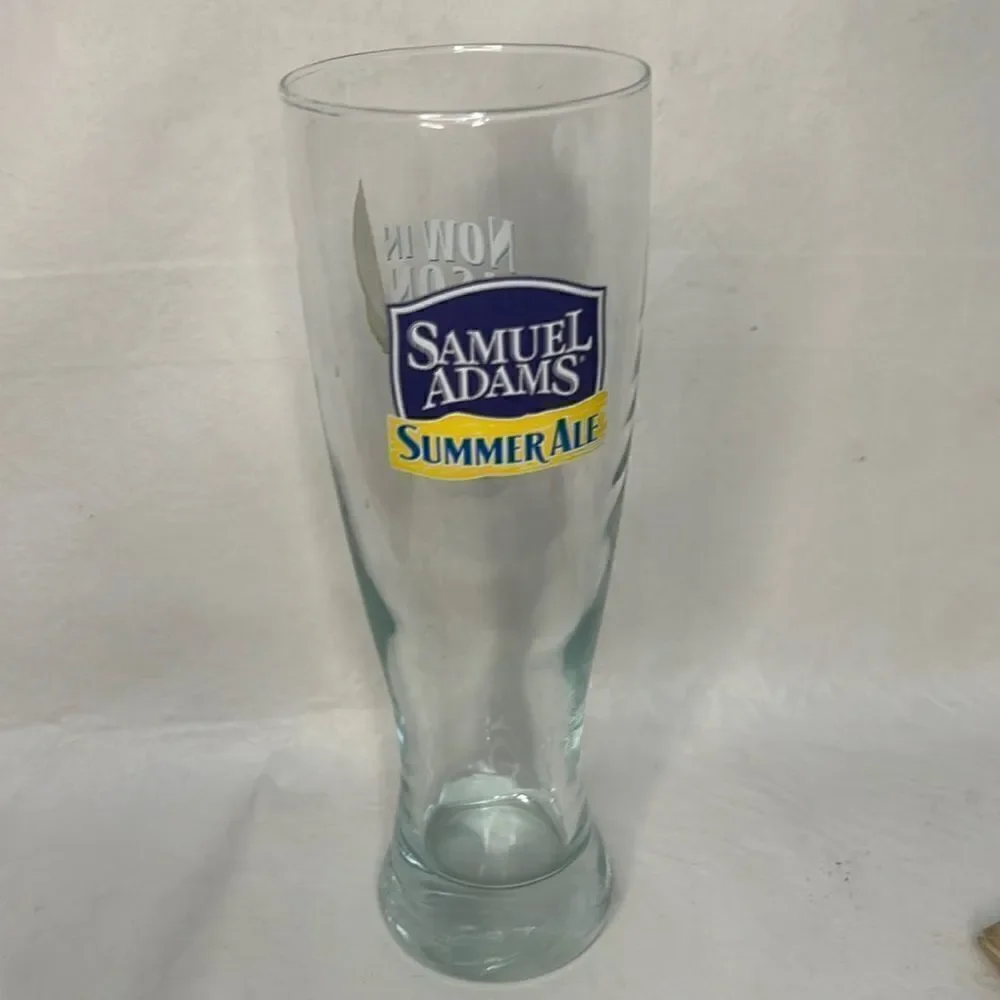 Samuel Adams Summer Ale 16 Oz Beer Drinking Glass Now In Season Bright Citrusy